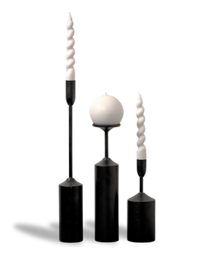Everyday Candle Holders Set of 3 | Matt Black