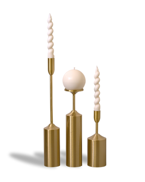 Everyday Candle Holder Set of 3 | Gold