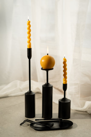 Everyday Candle Holders Set of 3 | Matt Black